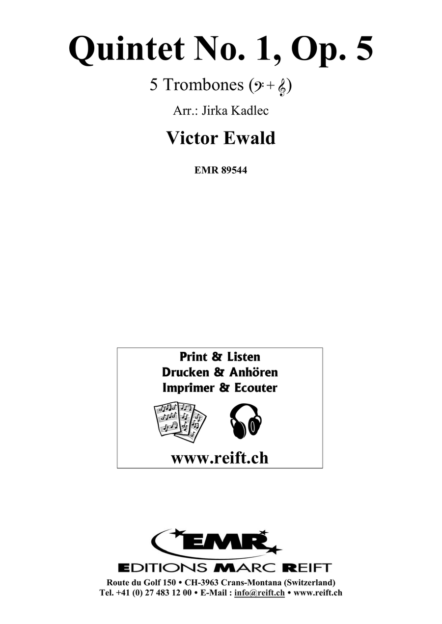 Quintet No. 1, Op. 5 Quintet No. 1, Op. 5 Trombone scores gallery preview page 2
