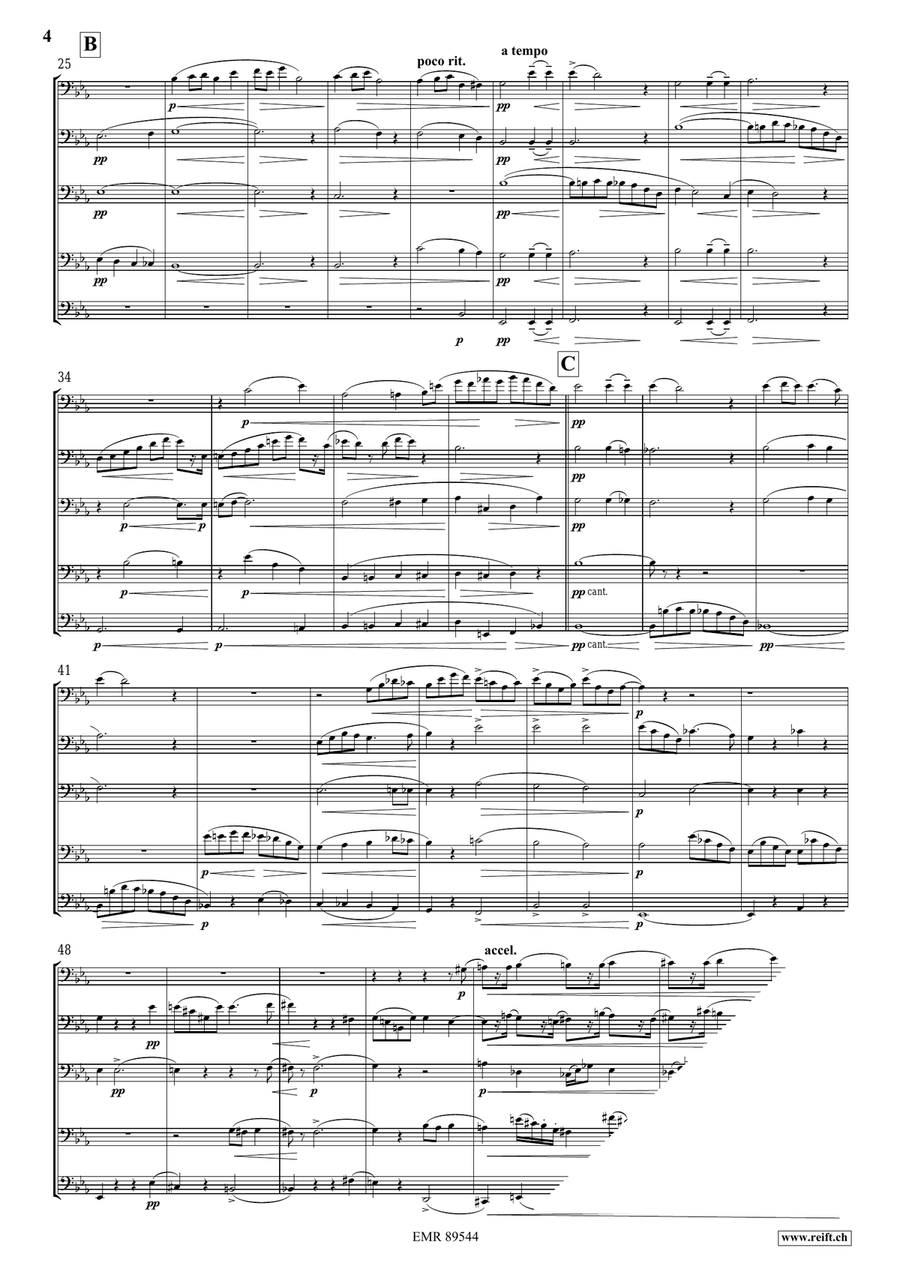 Quintet No. 1, Op. 5 Quintet No. 1, Op. 5 Trombone scores gallery preview page 4