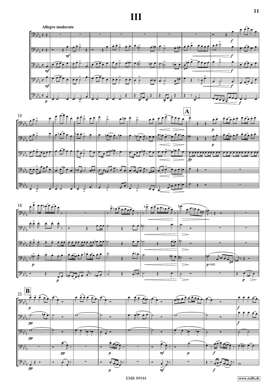 Quintet No. 1, Op. 5 Quintet No. 1, Op. 5 Trombone scores gallery preview page 7