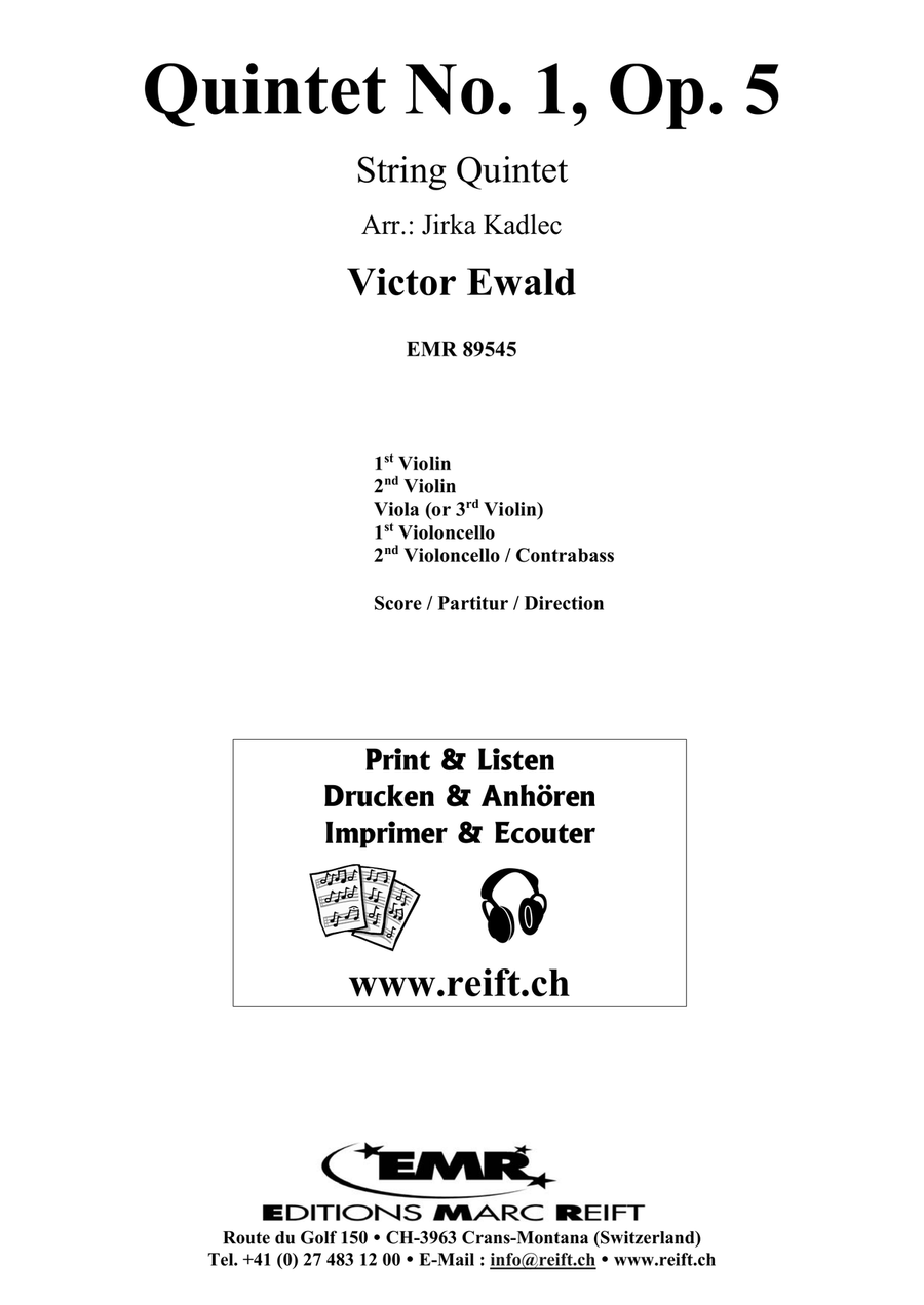 Quintet No. 1, Op. 5 String Quintet scores gallery preview page 2
