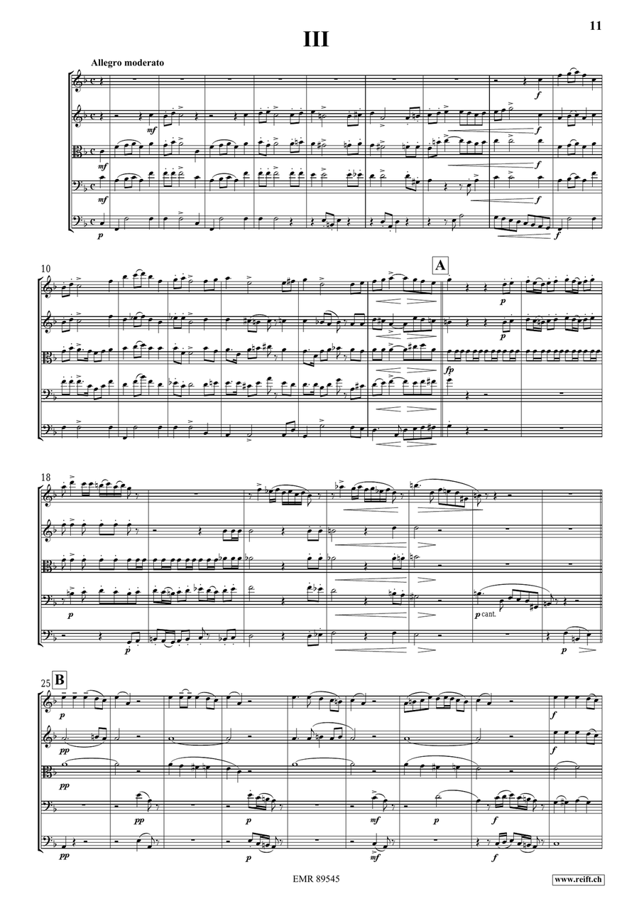 Quintet No. 1, Op. 5 String Quintet scores gallery preview page 7