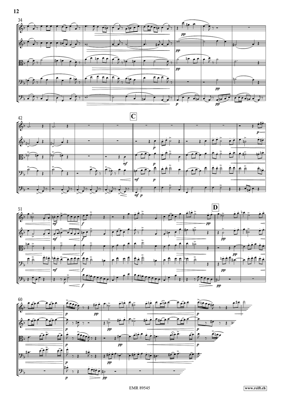 Quintet No. 1, Op. 5 String Quintet scores gallery preview page 8