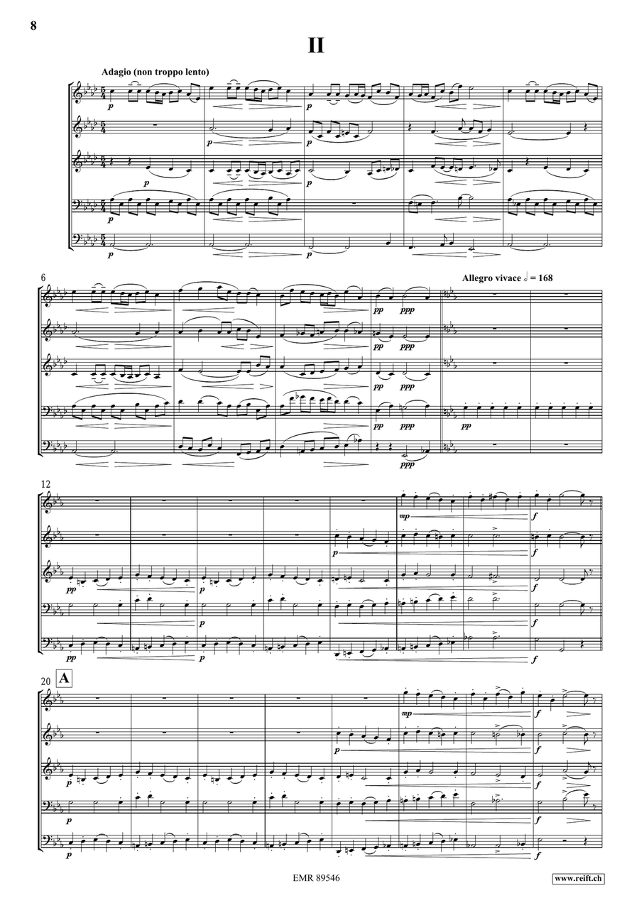 Quintet No. 1, Op. 5 Brass Quintet scores gallery preview page 6