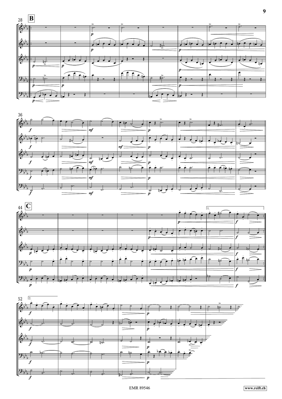 Quintet No. 1, Op. 5 Brass Quintet scores gallery preview page 7