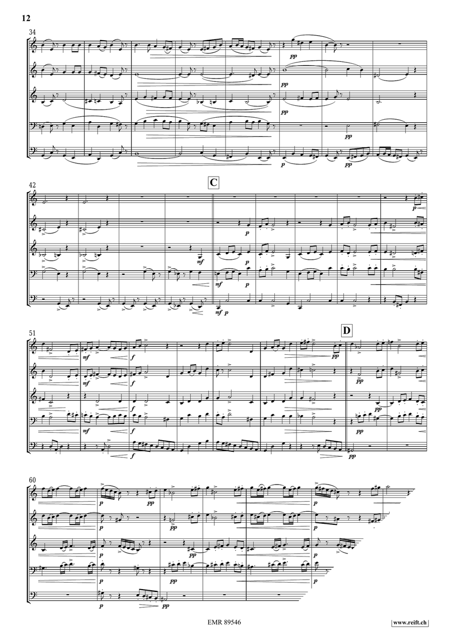 Quintet No. 1, Op. 5 Brass Quintet scores gallery preview page 9