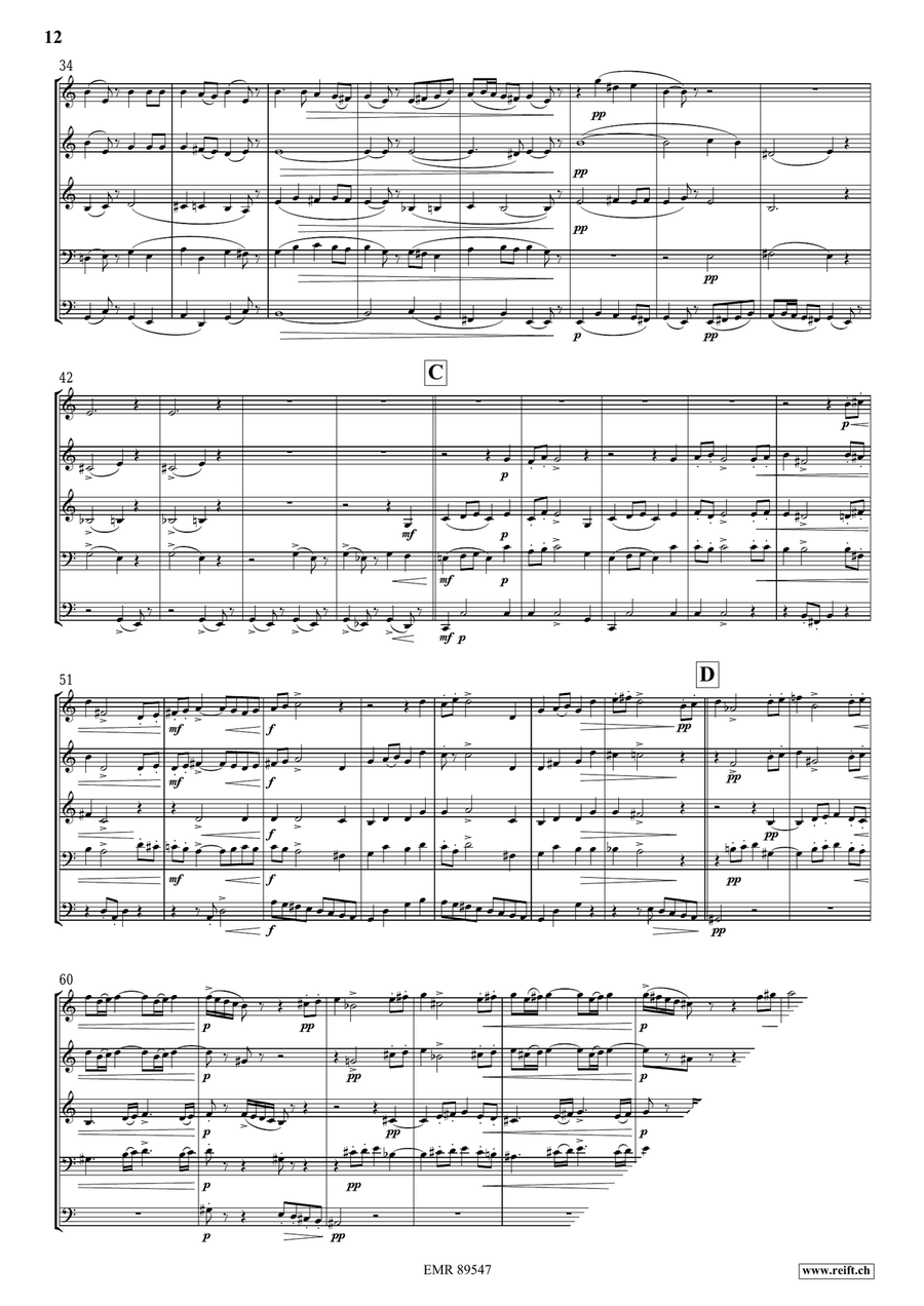 Quintet No. 1, Op. 5 Woodwind Quintet scores gallery preview page 8