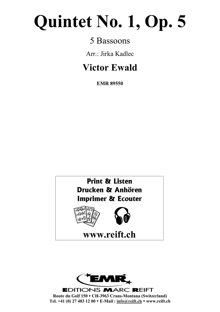 Quintet No. 1, Op. 5 Bassoon scores gallery preview page 2