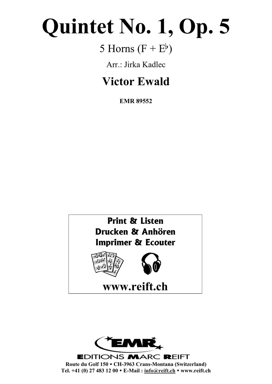 Quintet No. 1, Op. 5 Quintet No. 1, Op. 5 Horn scores gallery preview page 2