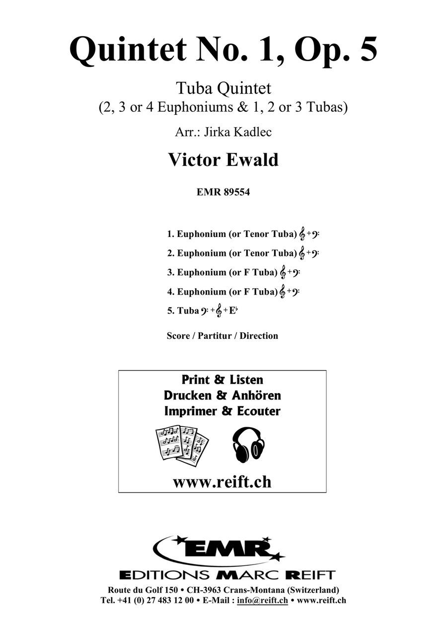 Quintet No. 1, Op. 5 Quintet No. 1, Op. 5 Tuba scores gallery preview page 2