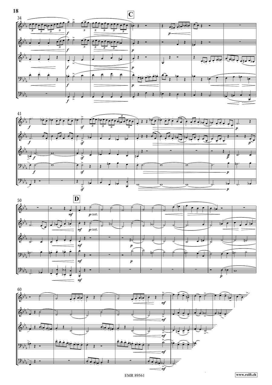 Quintet No. 2, Op. 6 Quintet No. 2, Op. 6 Brass Quintet scores gallery preview page 8