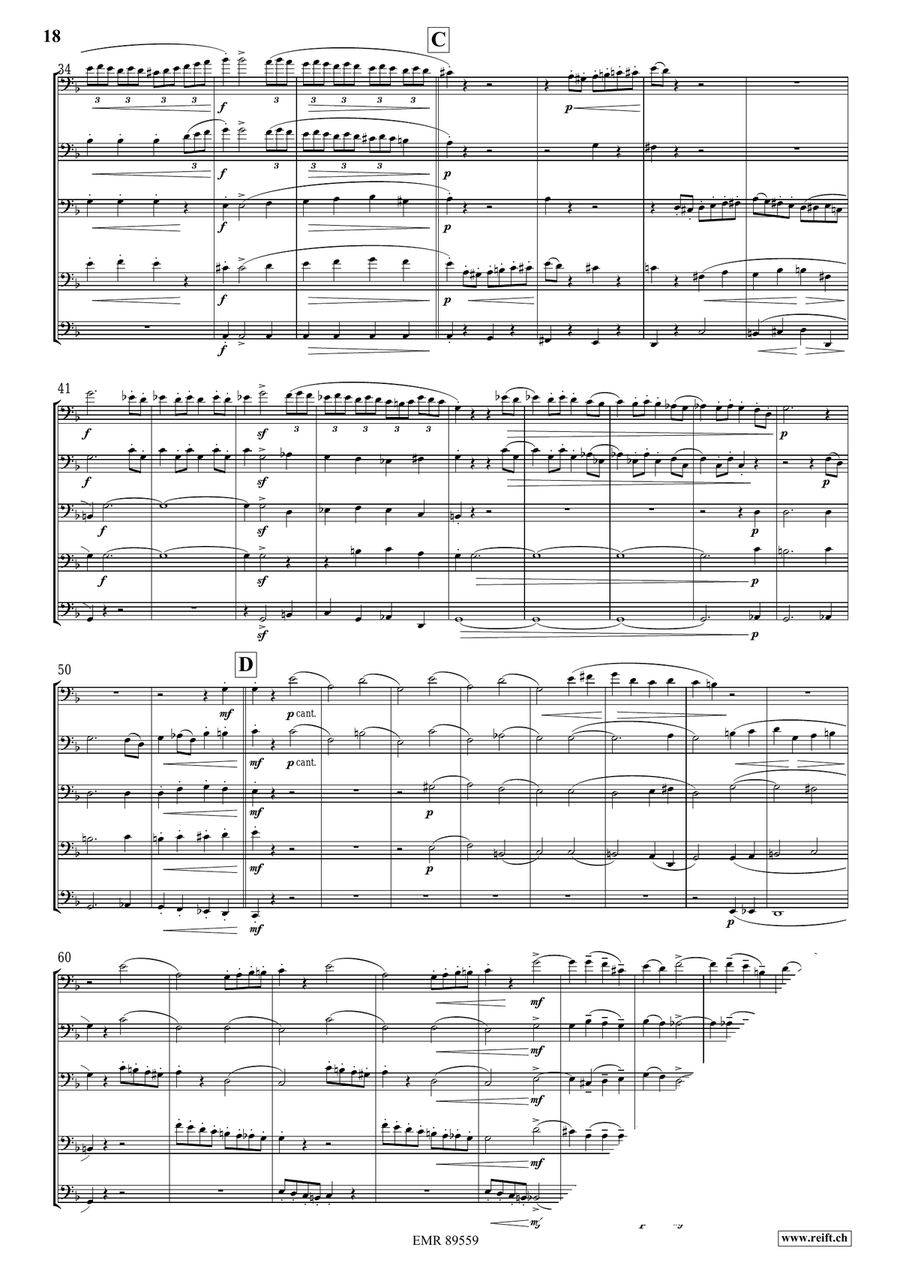 Quintet No. 2, Op. 6 Quintet No. 2, Op. 6 Trombone scores gallery preview page 8