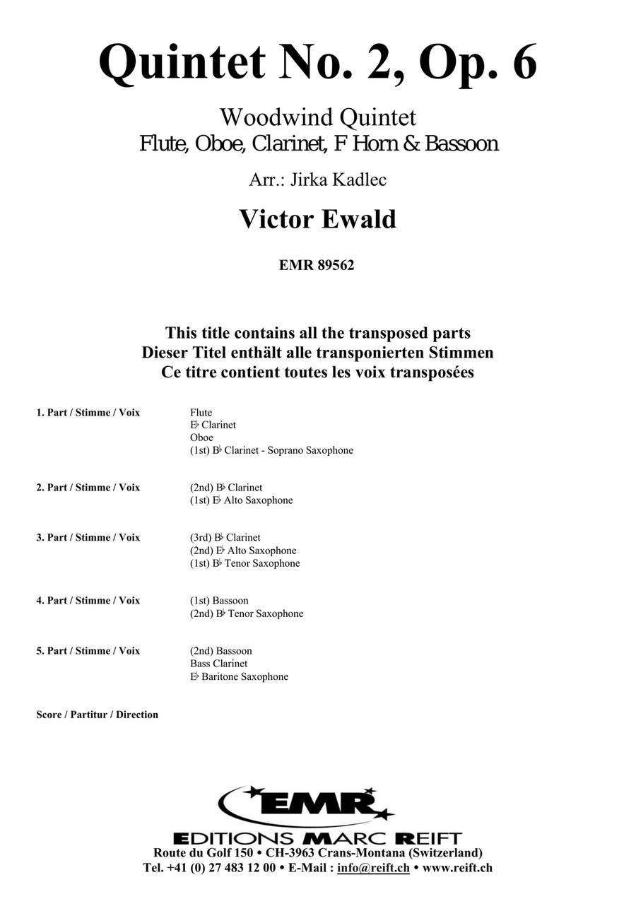 Quintet No. 2, Op. 6 Woodwind Quintet scores gallery preview page 2