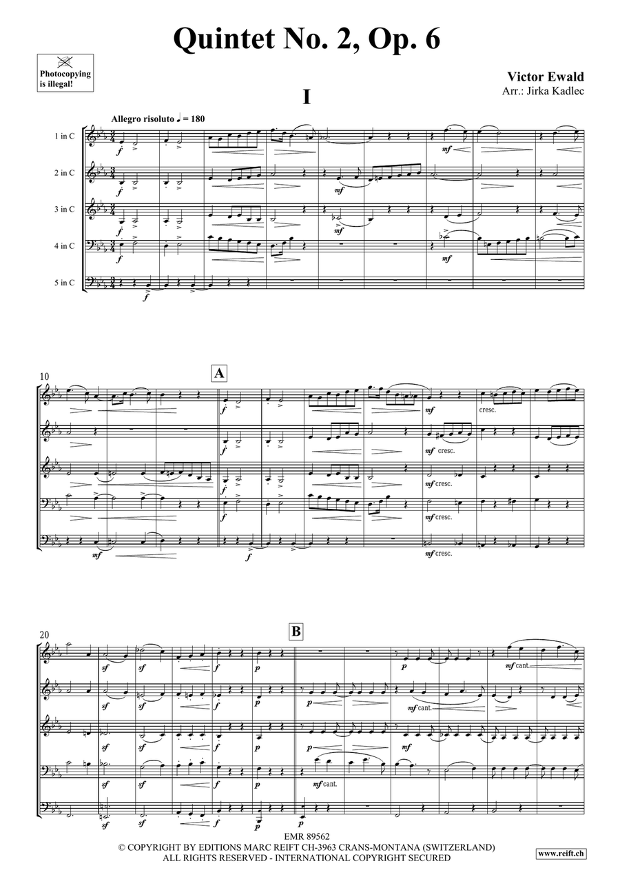 Quintet No. 2, Op. 6 Woodwind Quintet scores gallery preview page 3