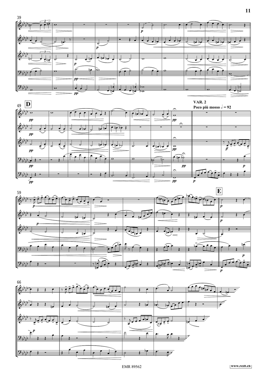 Quintet No. 2, Op. 6 Woodwind Quintet scores gallery preview page 6