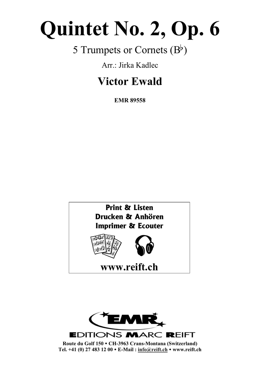 Quintet No. 2, Op. 6 Quintet No. 2, Op. 6 Cornet scores gallery preview page 2