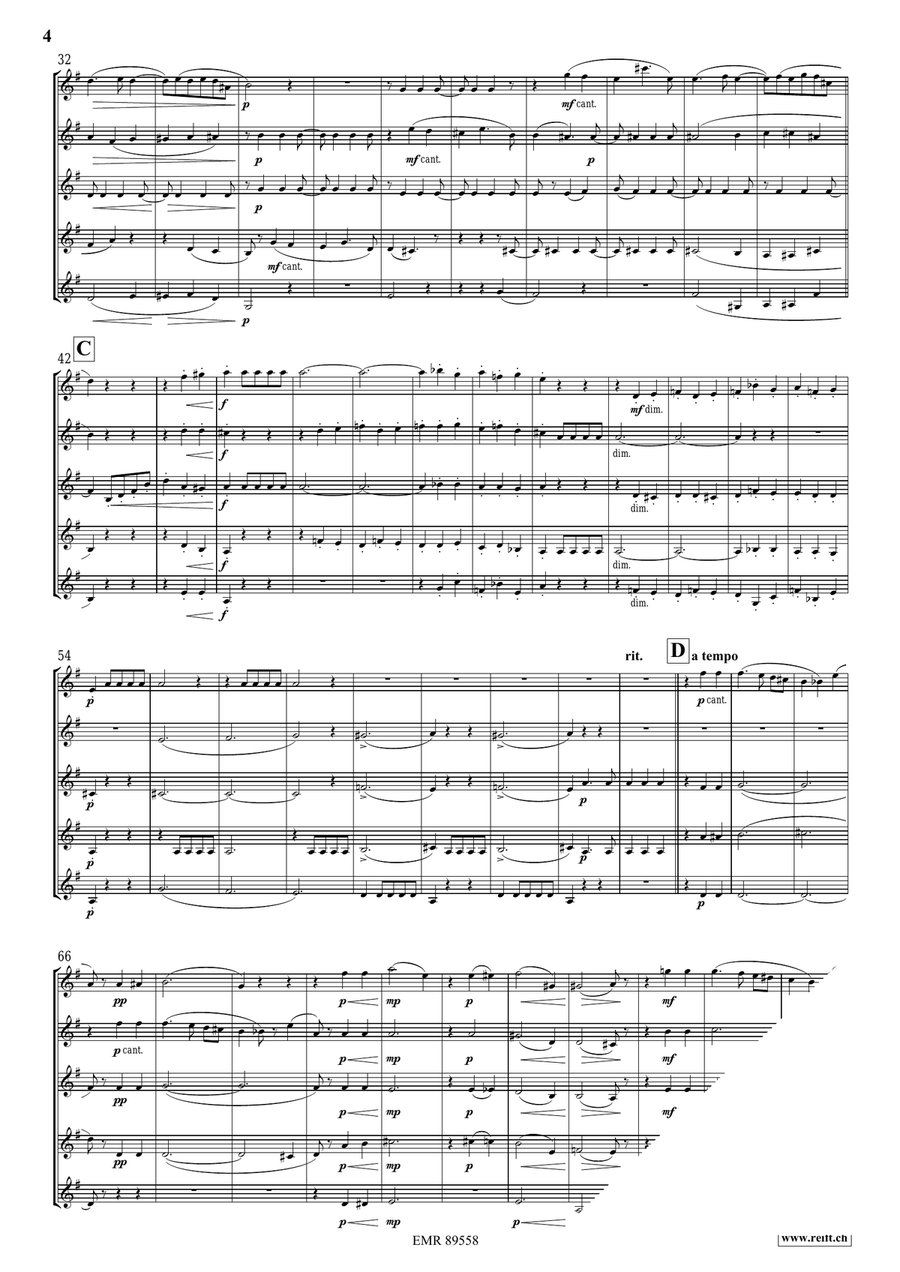 Quintet No. 2, Op. 6 Quintet No. 2, Op. 6 Cornet scores gallery preview page 4