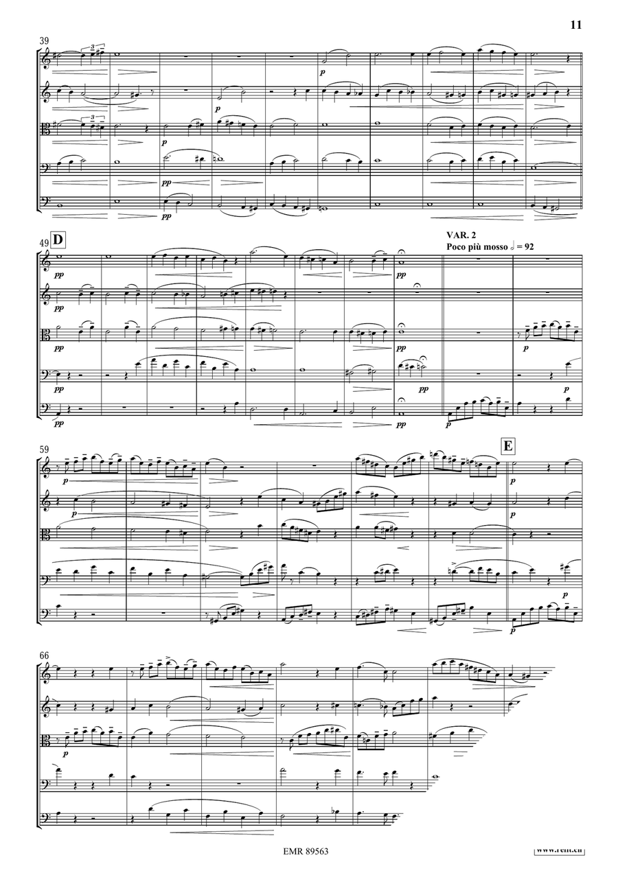 Quintet No. 2, Op. 6 Quintet No. 2, Op. 6 String Orchestra scores gallery preview page 6