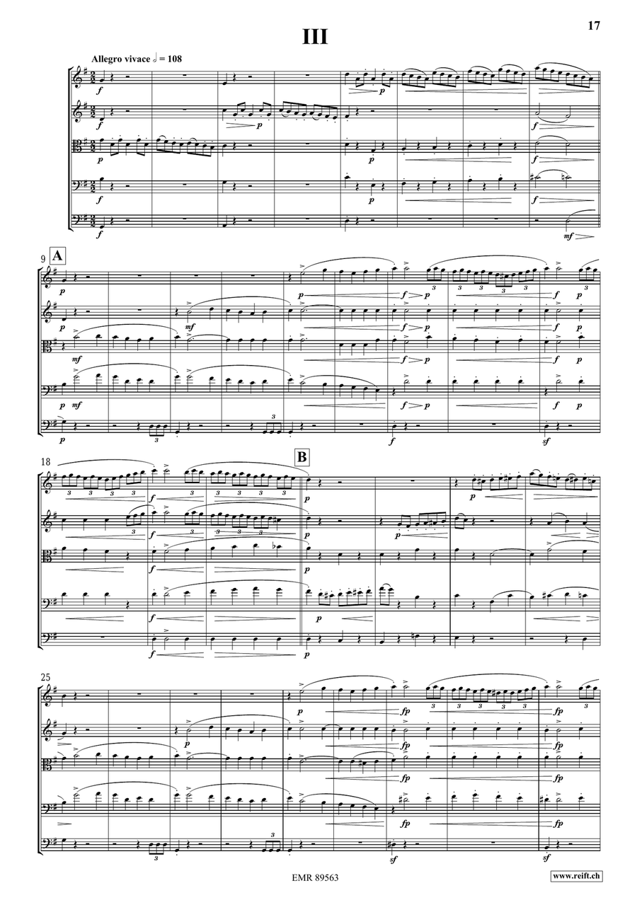 Quintet No. 2, Op. 6 Quintet No. 2, Op. 6 String Orchestra scores gallery preview page 7