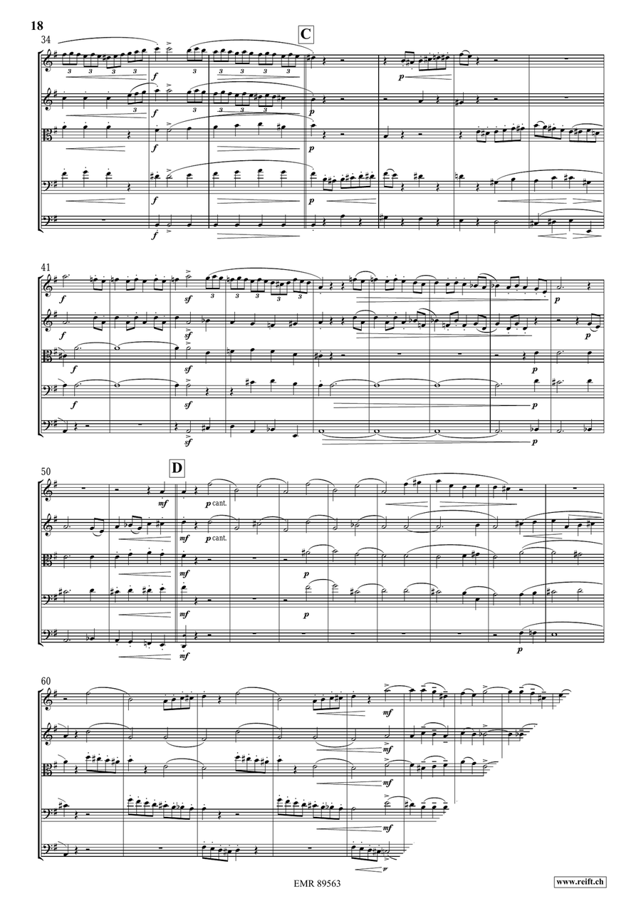 Quintet No. 2, Op. 6 Quintet No. 2, Op. 6 String Orchestra scores gallery preview page 8