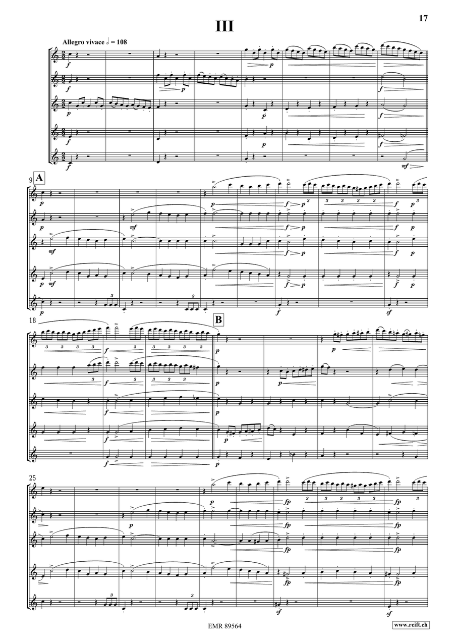 Quintet No. 2, Op. 6 Quintet No. 2, Op. 6 Flute scores gallery preview page 7