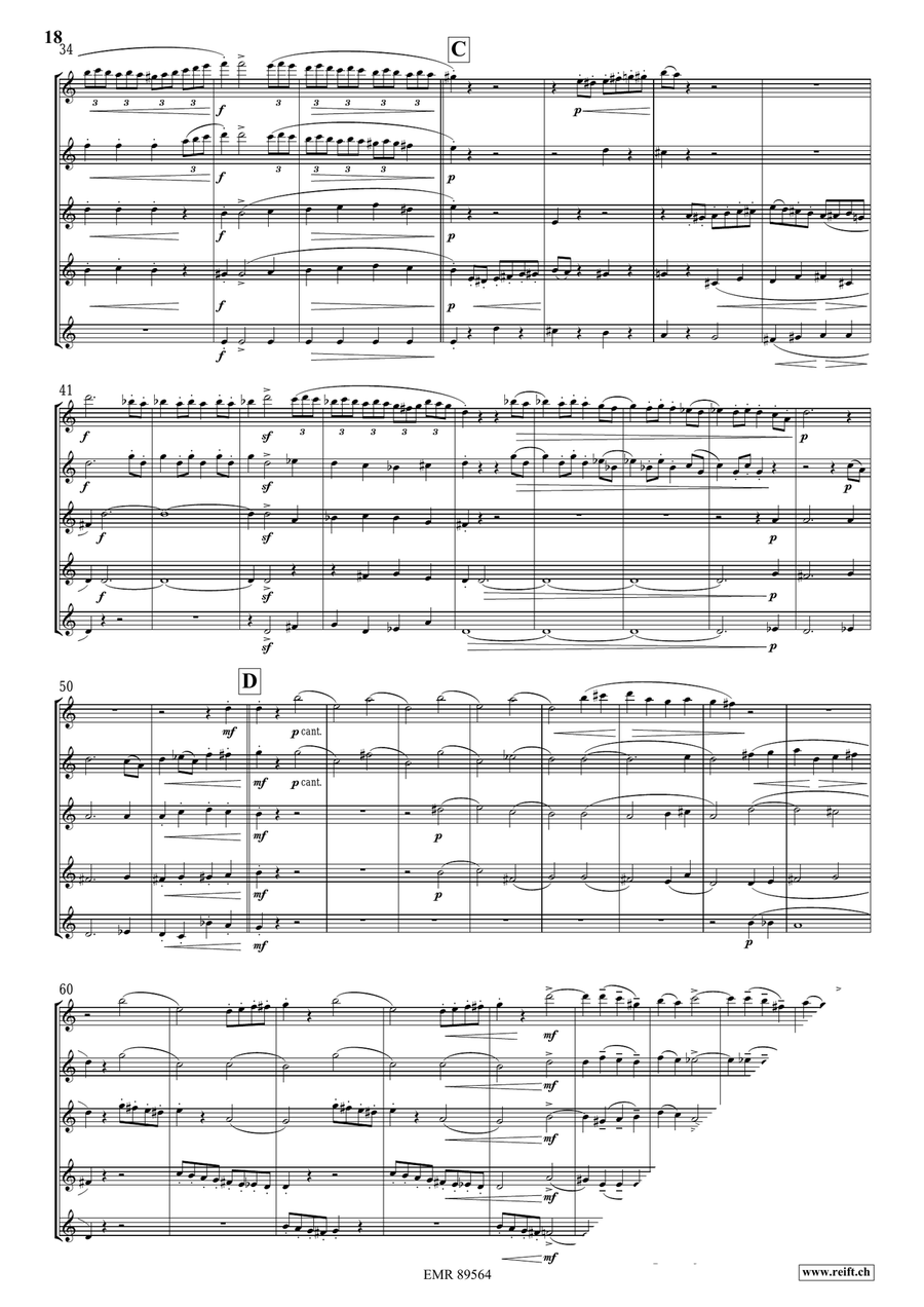 Quintet No. 2, Op. 6 Quintet No. 2, Op. 6 Flute scores gallery preview page 8