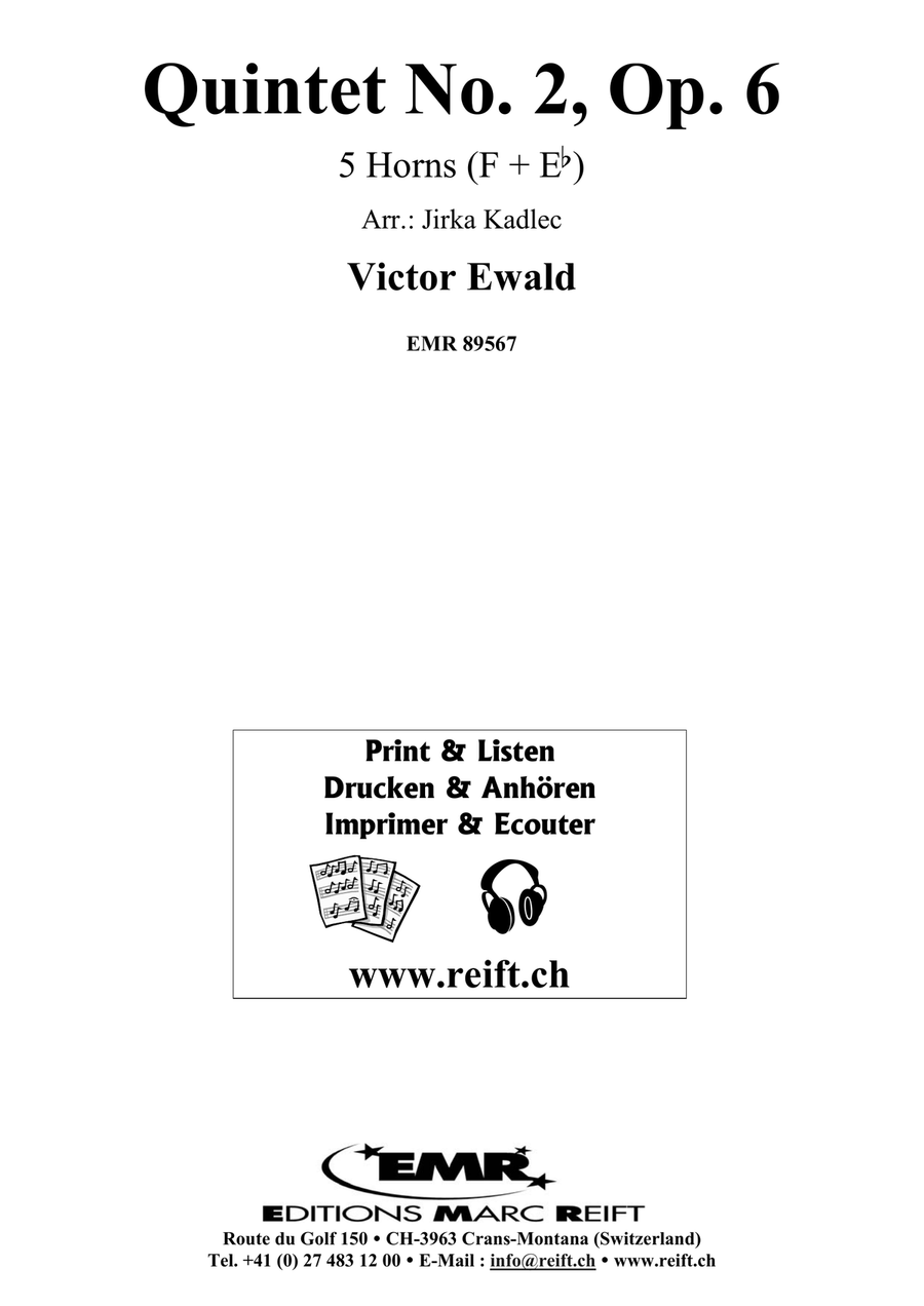 Quintet No. 2, Op. 6 Quintet No. 2, Op. 6 Horn scores gallery preview page 2