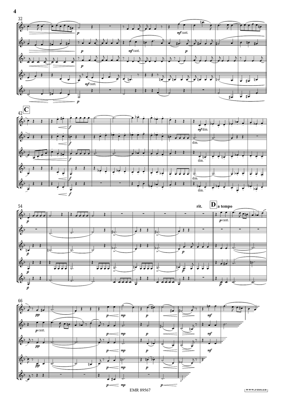 Quintet No. 2, Op. 6 Quintet No. 2, Op. 6 Horn scores gallery preview page 4