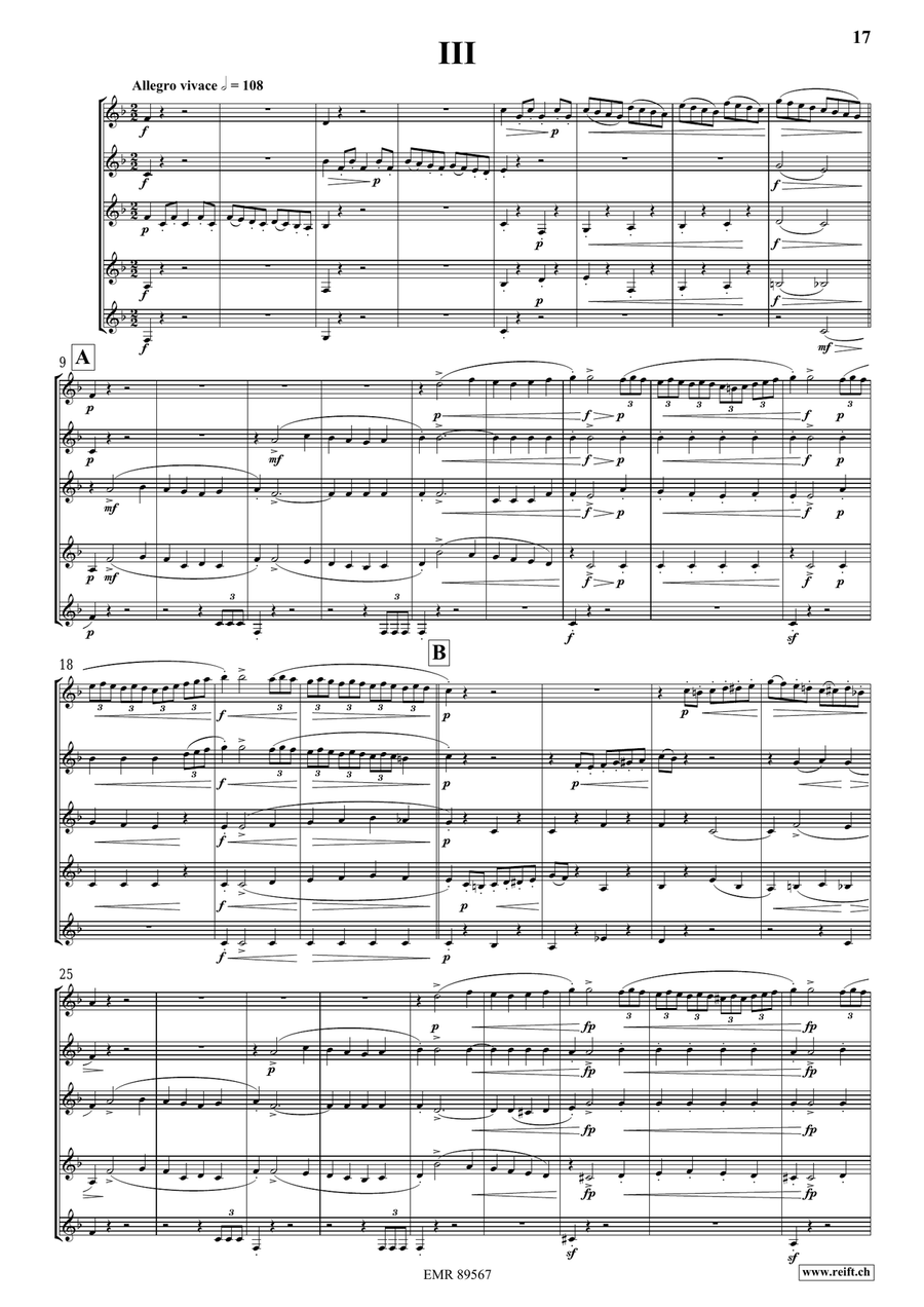 Quintet No. 2, Op. 6 Quintet No. 2, Op. 6 Horn scores gallery preview page 7