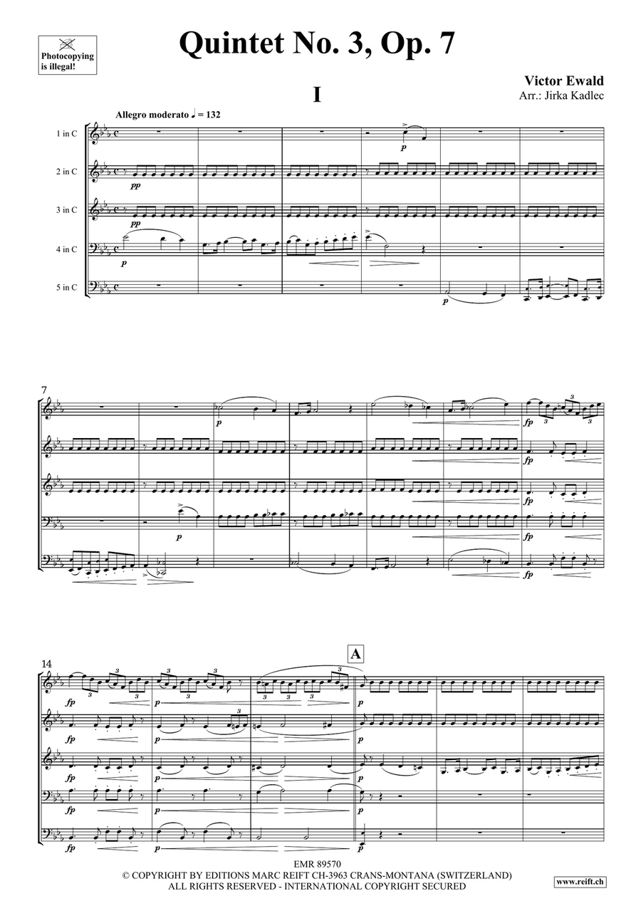 Quintet No. 3, Op. 7 Quintet No. 3, Op. 7 Score scores gallery preview page 3