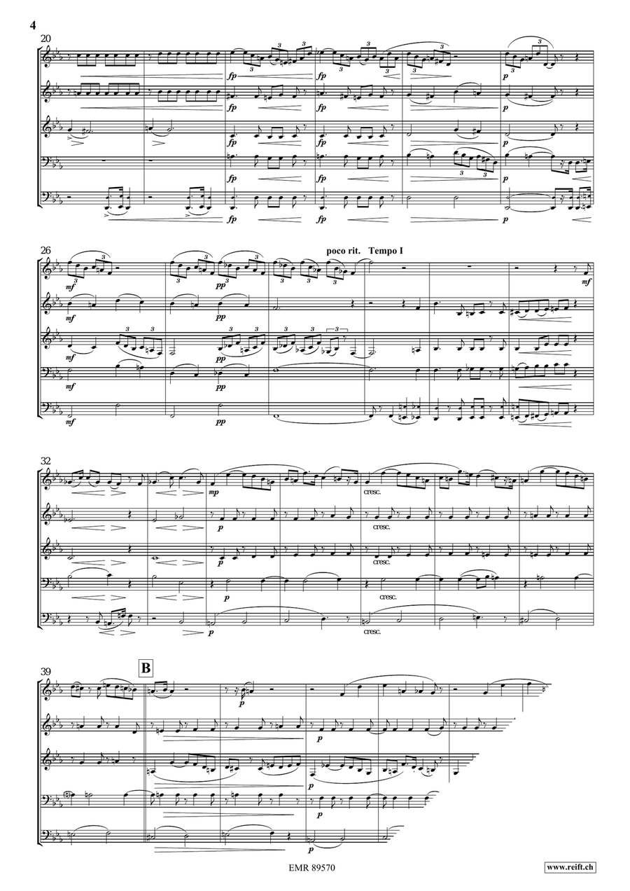 Quintet No. 3, Op. 7 Quintet No. 3, Op. 7 Score scores gallery preview page 4