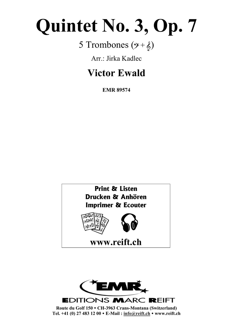 Quintet No. 3, Op. 7 Trombone scores gallery preview page 2