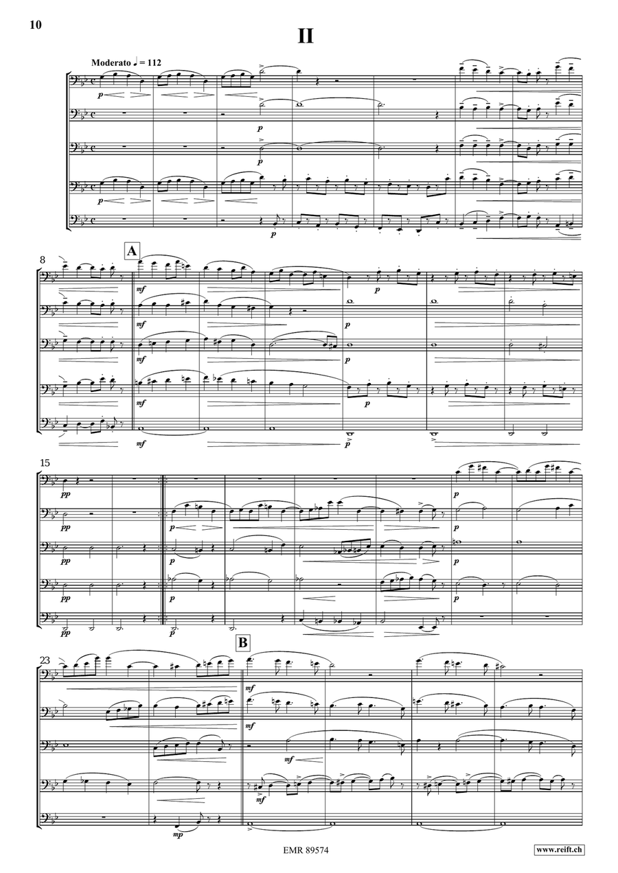 Quintet No. 3, Op. 7 Trombone scores gallery preview page 5