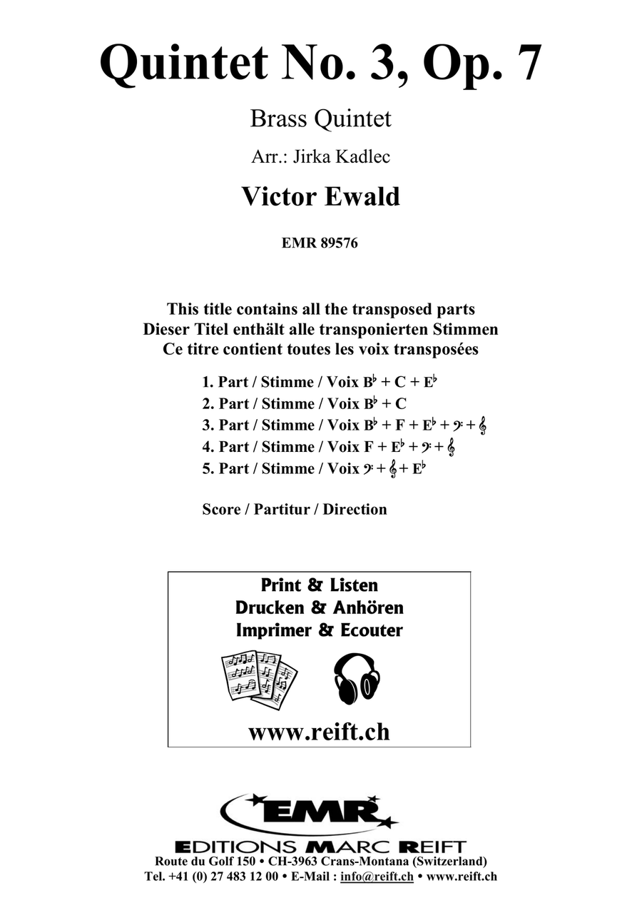 Quintet No. 3, Op. 7 Quintet No. 3, Op. 7 Brass Quintet scores gallery preview page 2