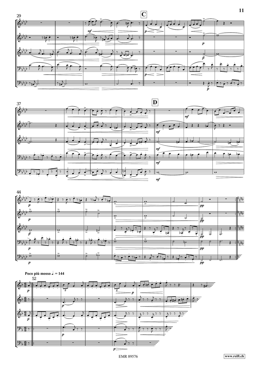 Quintet No. 3, Op. 7 Quintet No. 3, Op. 7 Brass Quintet scores gallery preview page 7