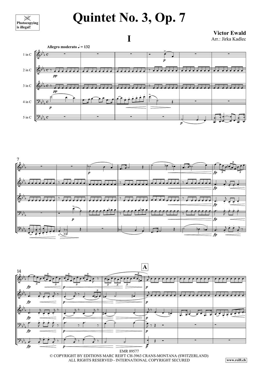 Quintet No. 3, Op. 7 Woodwind Quintet scores gallery preview page 3