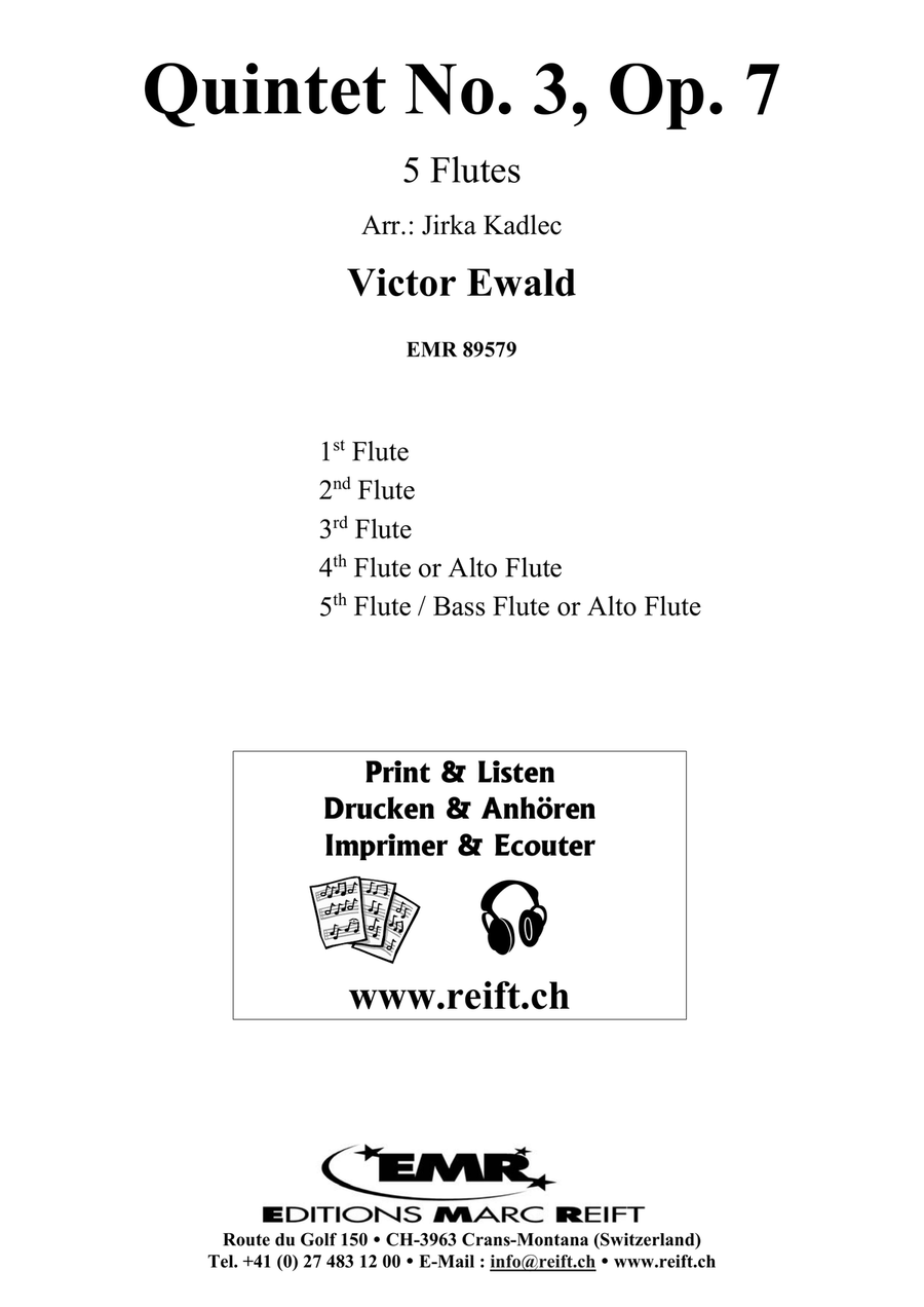 Quintet No. 3, Op. 7 Quintet No. 3, Op. 7 Flute scores gallery preview page 2