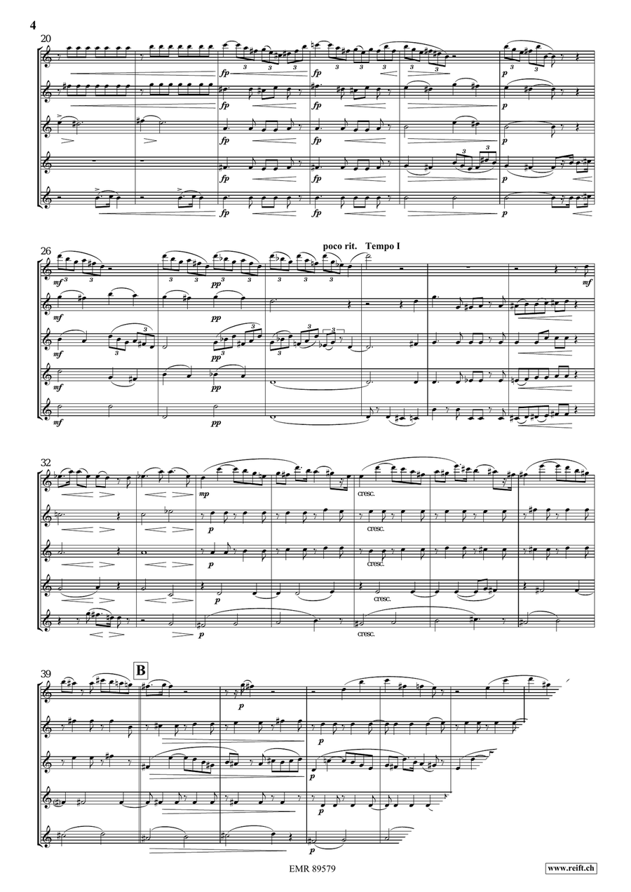 Quintet No. 3, Op. 7 Quintet No. 3, Op. 7 Flute scores gallery preview page 4
