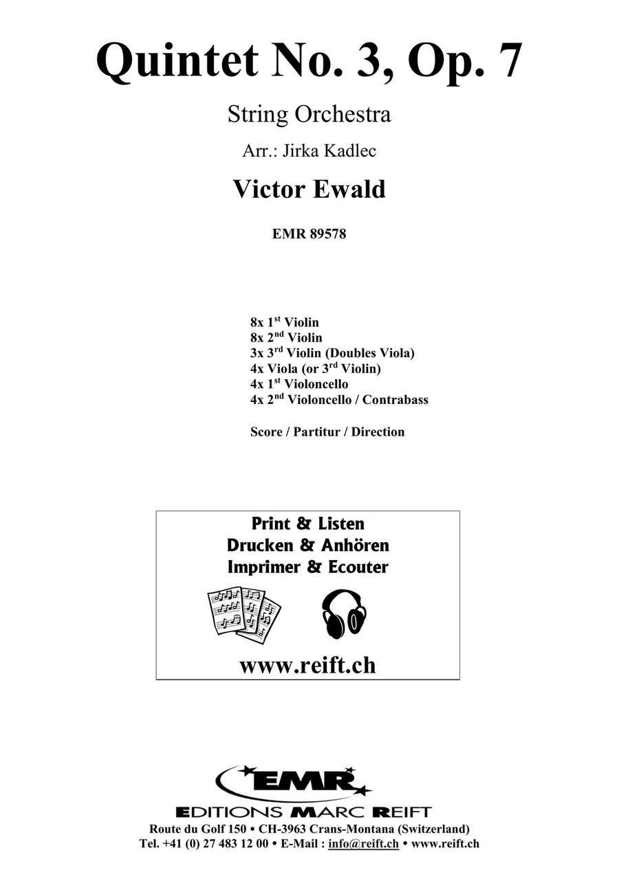 Quintet No. 3, Op. 7 Quintet No. 3, Op. 7 String Orchestra scores gallery preview page 2