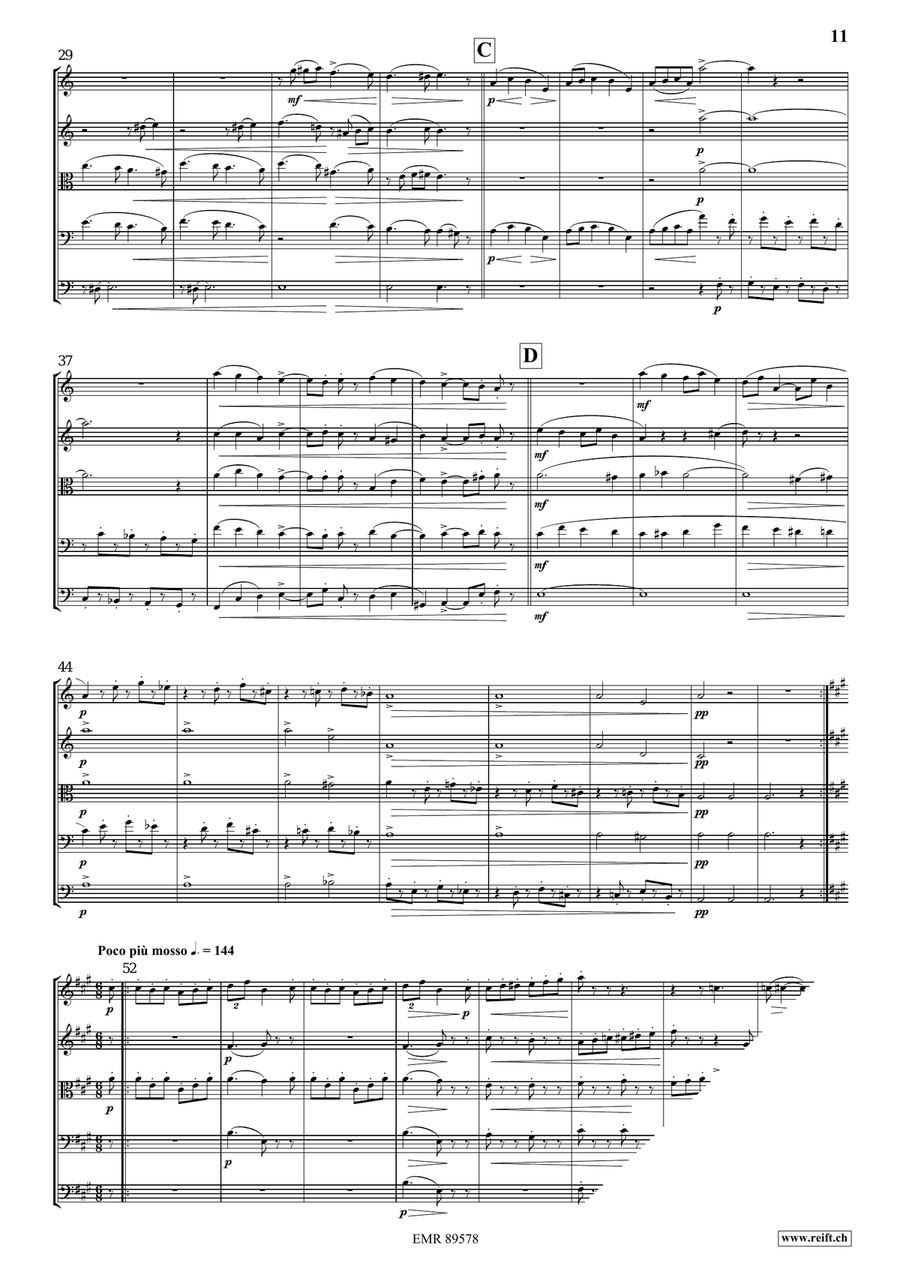 Quintet No. 3, Op. 7 Quintet No. 3, Op. 7 String Orchestra scores gallery preview page 6