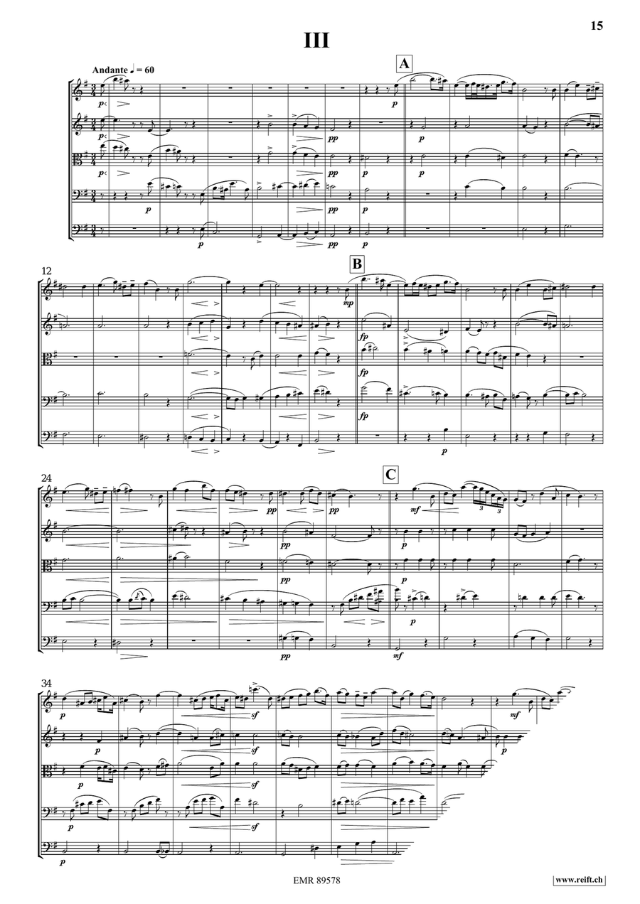Quintet No. 3, Op. 7 Quintet No. 3, Op. 7 String Orchestra scores gallery preview page 7
