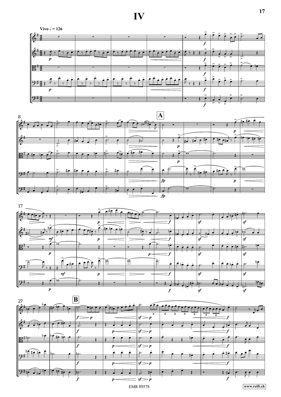 Quintet No. 3, Op. 7 Quintet No. 3, Op. 7 String Orchestra scores gallery preview page 8