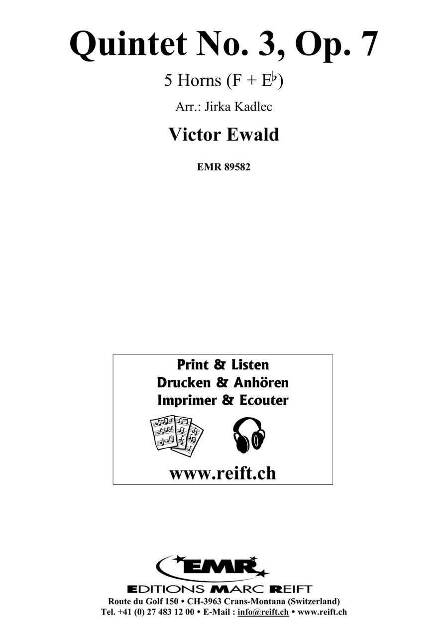 Quintet No. 3, Op. 7 Horn scores gallery preview page 2