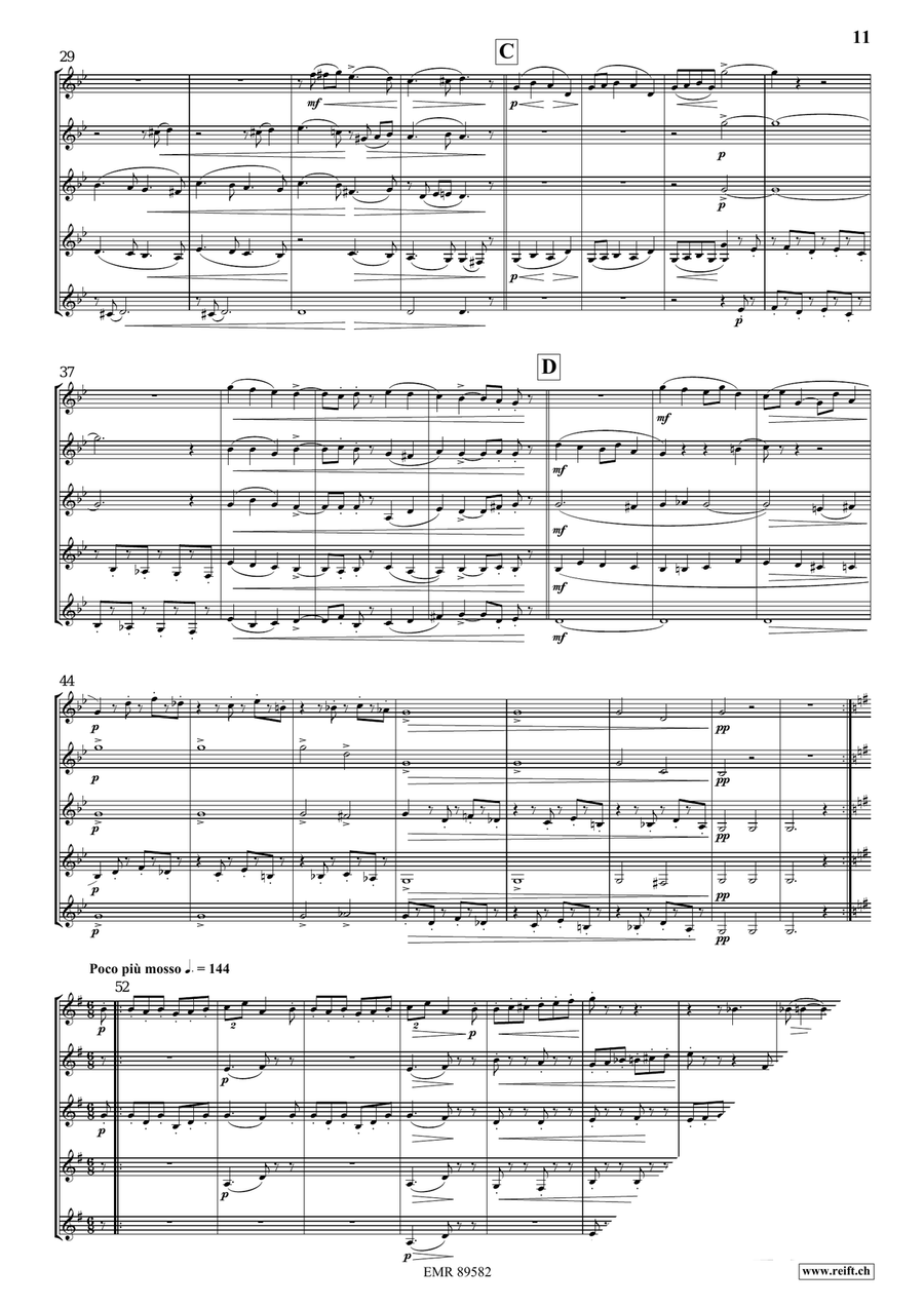 Quintet No. 3, Op. 7 Horn scores gallery preview page 6