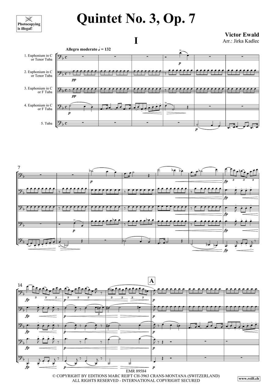 Quintet No. 3, Op. 7 Quintet No. 3, Op. 7 Tuba scores gallery preview page 3