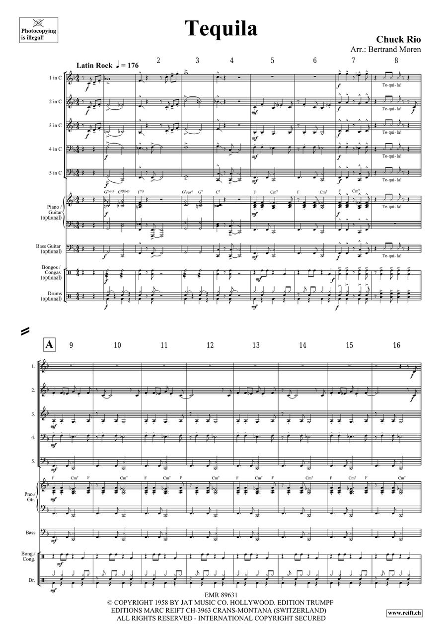 Tequila Tequila Brass Quintet scores gallery preview page 3