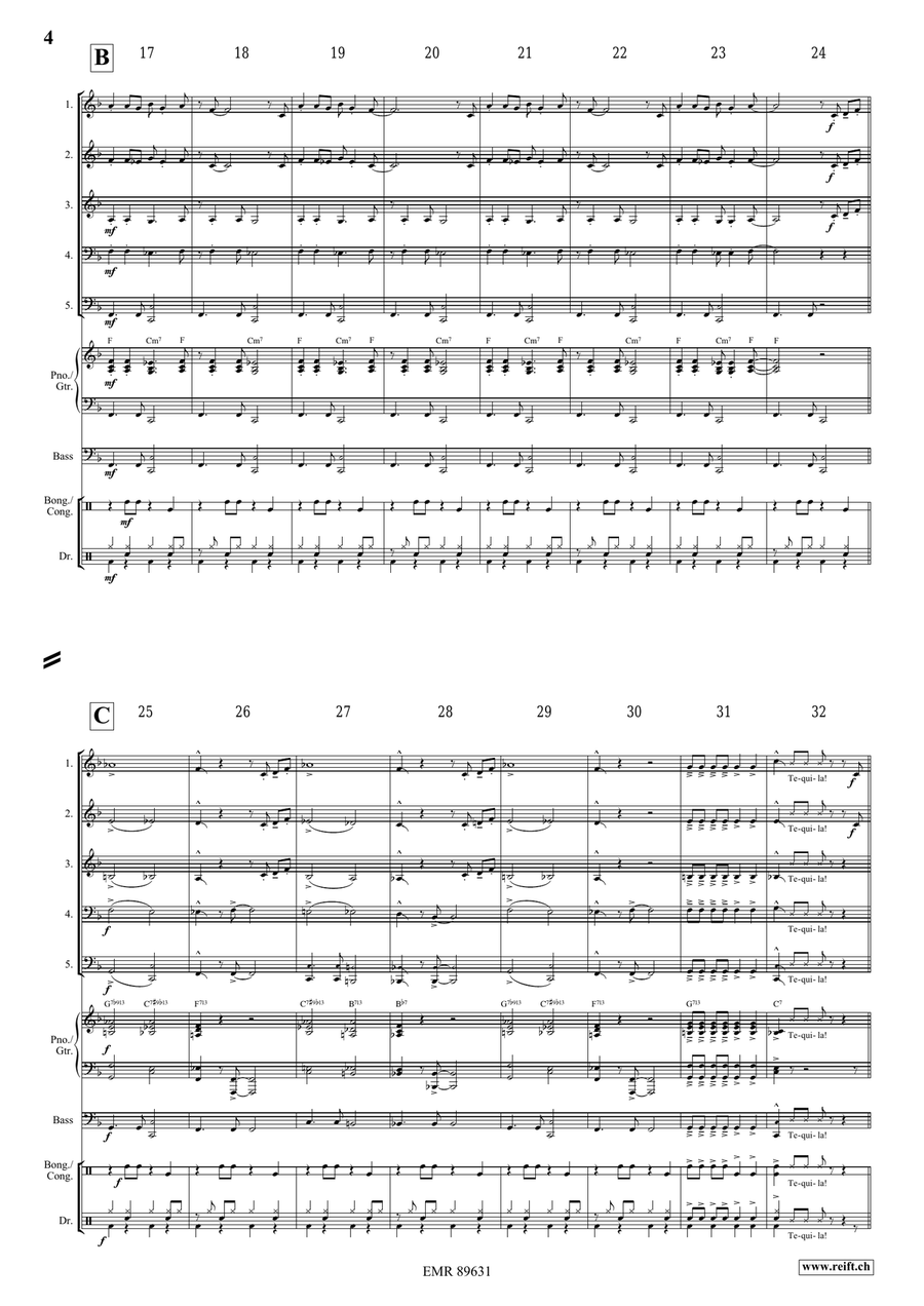 Tequila Tequila Brass Quintet scores gallery preview page 4