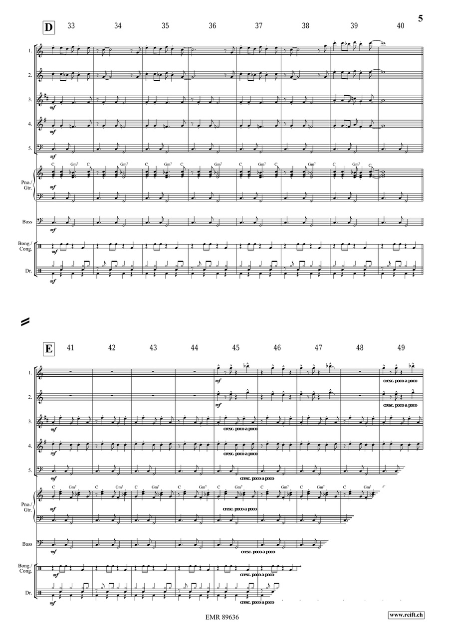Tequila Tequila Woodwind Quintet scores gallery preview page 5