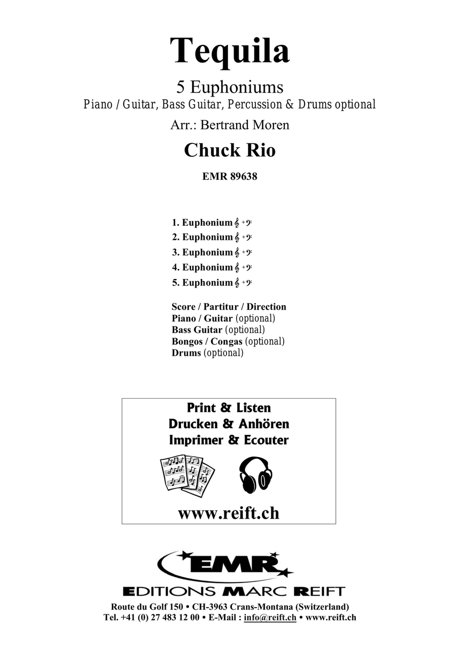 Tequila Tequila Euphonium Quintet scores gallery preview page 2