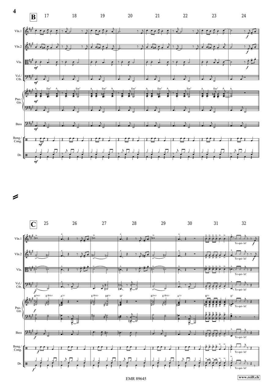 Tequila Tequila String Quartet scores gallery preview page 4