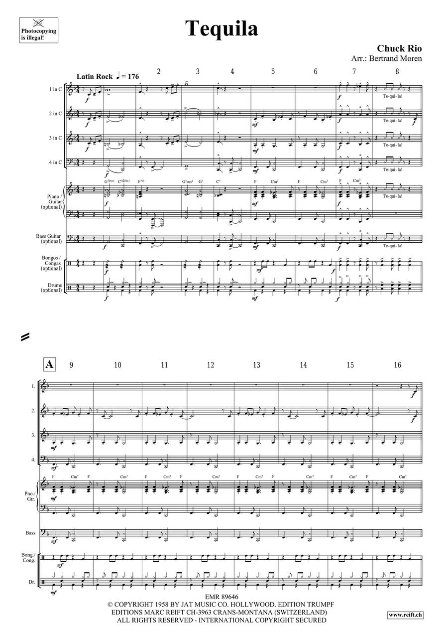Tequila Tequila Brass Quartet scores gallery preview page 3